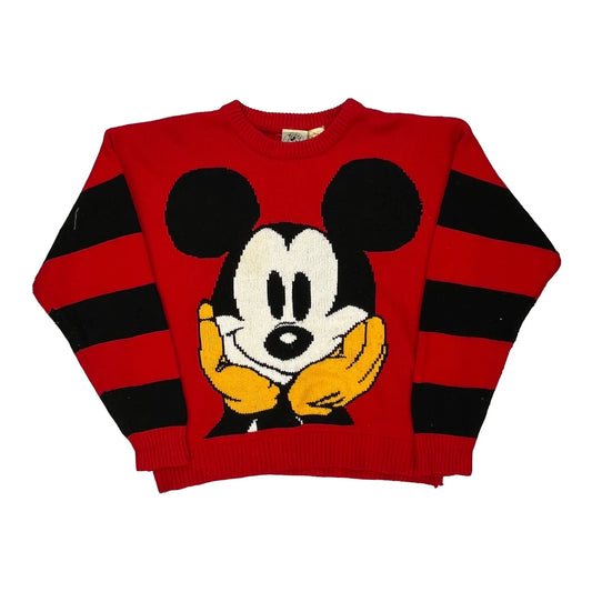 Mickey Mouse Mickey & Co. Cartoon Jumper - Large Red Acrylic