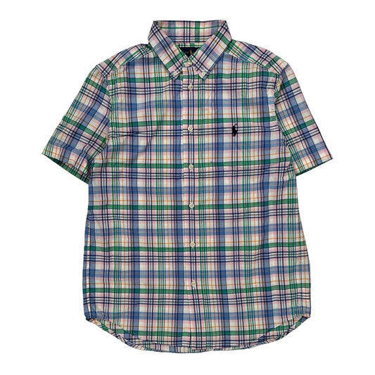 Age 12-13 Ralph Lauren Checked Short Sleeve Shirt - Large Multicoloured Cotton