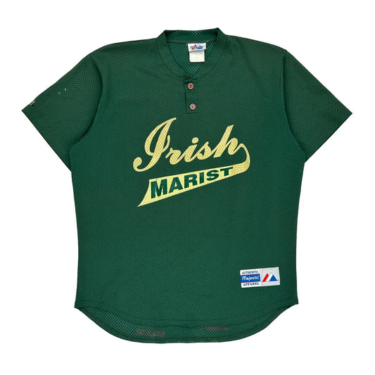 Made In Usa Irish Marist Majestic Jersey - Large Green Polyester