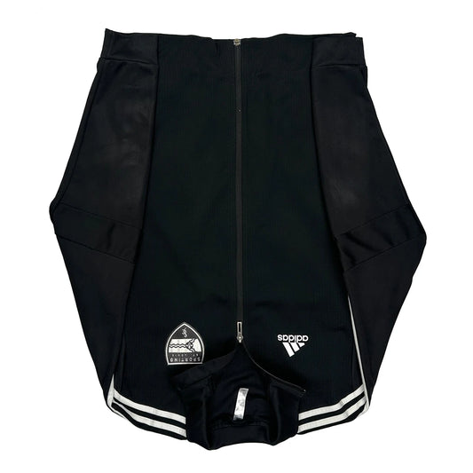 Vintage Soccer Adidas Striped Track Jacket - Medium Black Polyester