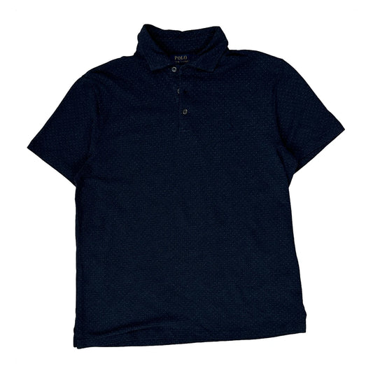 Vintage Polo By Ralph Lauren Slim Fit Polo Shirt - Large Navy Cotton