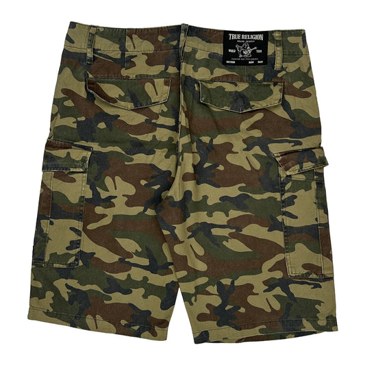 Vintage True Religion Camo Cargo Shorts - 38W 11L Camo Cotton