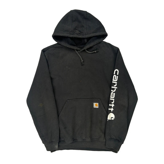 Carhartt Hoodie - Medium Black Cotton Blend