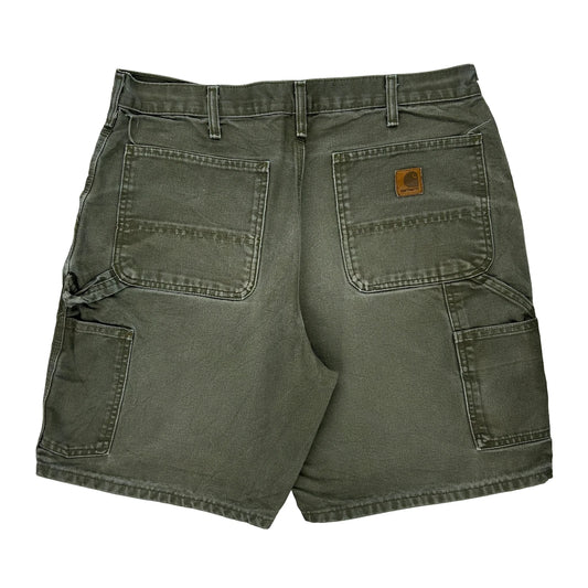 Carhartt Carpenter Shorts - 33W 8L Green Cotton