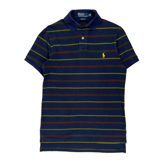 Polo By Ralph Lauren Striped Polo Shirt - Small Yellow Cotton