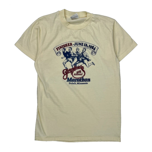 Grandma'S Marathon Finisher Hanes Graphic T-Shirt - Medium Cream Cotton Blend