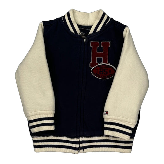 6-9 Months Tommy Hilfiger College Varsity Jacket - 3XS Navy Cotton
