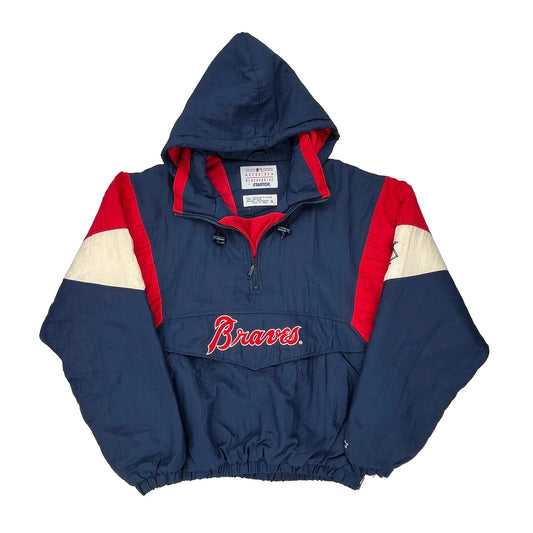 Atlanta Braves Starter Mlb Windbreaker - XL Blue Nylon