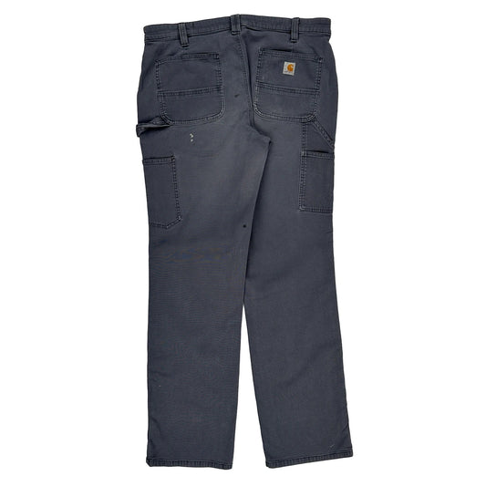 Carhartt Carpenter Trousers - 34W 32L Grey Cotton Blend