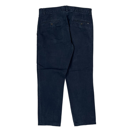 Slim Fit Polo By Ralph Lauren Chinos - 32W 28L Navy Cotton