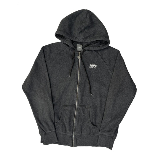 Vintage Nike Oversized Hoodie - Large Grey Cotton Blend