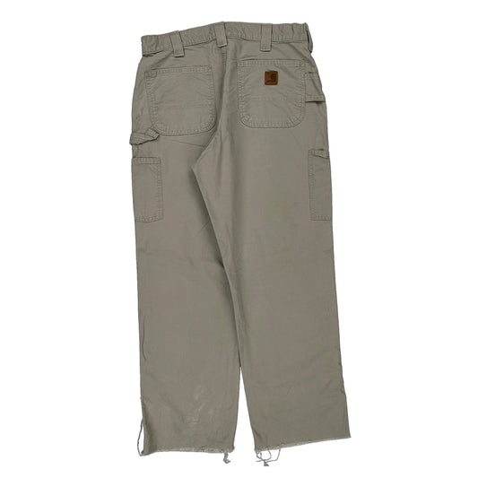 Carhartt Carpenter Trousers - 34W 31L Beige Cotton