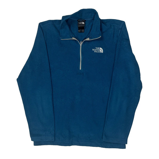 The North Face Collared Fleece - Medium Blue Polyester