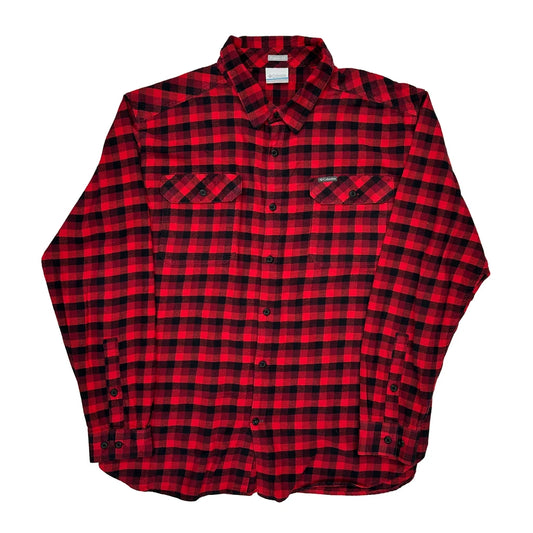 Columbia Checked Flannel Shirt - XL Black Cotton