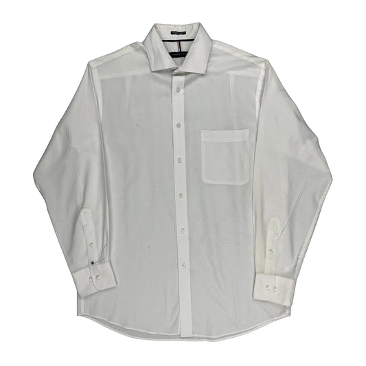 Vintage Tommy Hilfiger Shirt - Medium White Cotton