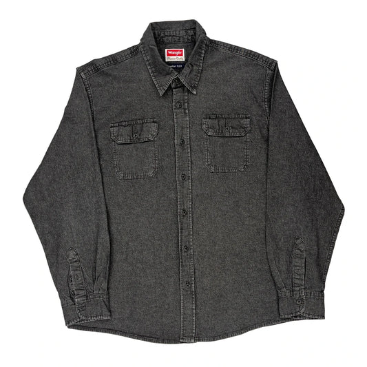Wrangler Denim Shirt - XL Grey Cotton