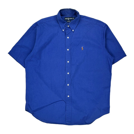Blake Ralph Lauren Short Sleeve Shirt - Large Blue Cotton