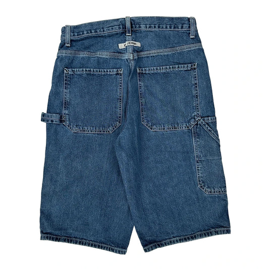 Calvin Klein Jeans Double Knee Carpenter Shorts - 28W 11L Blue Cotton