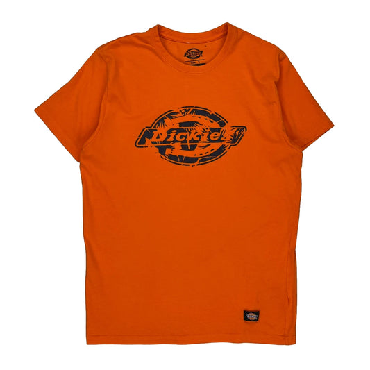 Dickies Graphic T-Shirt - Small Orange Cotton