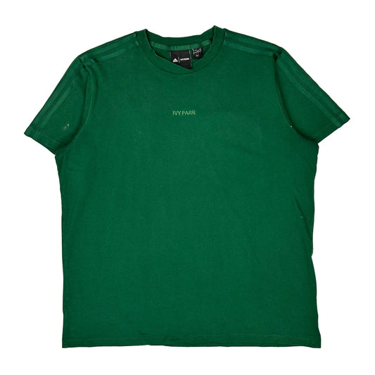 Vintage Ivy Park Adidas T-Shirt - Large Green Cotton