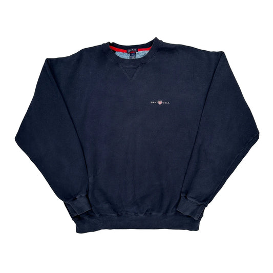 Gant Sweatshirt - Large Navy Cotton Blend