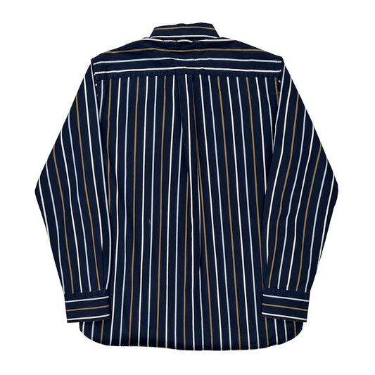 Tommy Hilfiger Striped Shirt - Large Brown Cotton