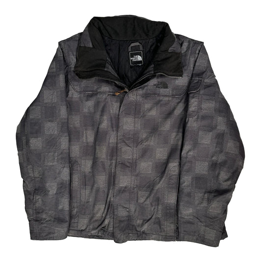 Vintage The North Face Checked Jacket - XL Grey Polyester