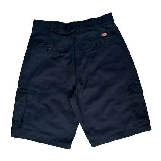 Dickies Cargo Shorts - 33W 10L Navy Cotton
