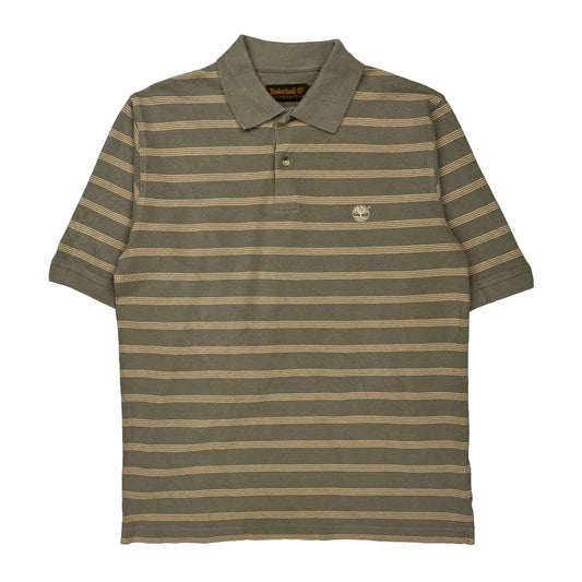 Timberland Striped Polo Shirt - Medium Beige Cotton