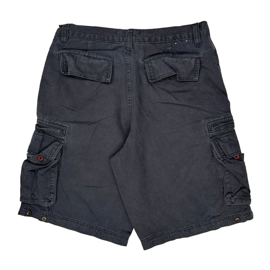 Vintage Lee Cargo Shorts - 33W 12L Grey Cotton