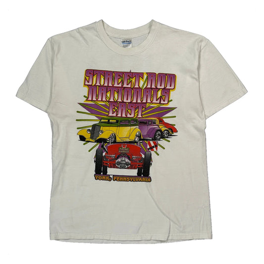 Gildan Graphic T-Shirt - Medium White Cotton