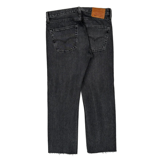 501 Levis Jeans - 32W 28L Grey Cotton