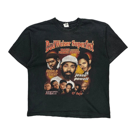 Budweiser Superfest Alstyle T-Shirt - XL Black Cotton