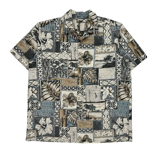 Go Barefoot Tall Hawaiian Shirt - XL Multicoloured Cotton