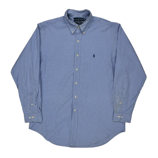 Ralph Lauren Checked Shirt - Large Blue Cotton