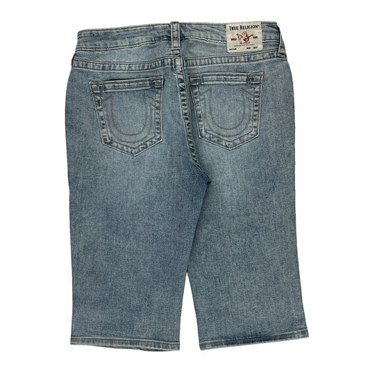 True Religion Denim Shorts - 32W UK 12 Light Wash Cotton