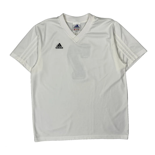 Vintage Number 7 Adidas Football Jersey - Large White Polyester
