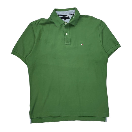 Tommy Hilfiger Polo Shirt - Large Green Cotton