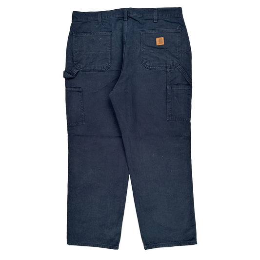 Carhartt Carpenter Trousers - 37W 30L Navy Cotton