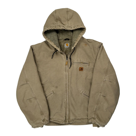 Carhartt Sherpa Lined Jacket - XL Beige Cotton