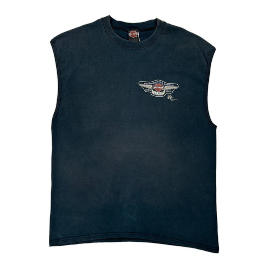 Harley Davidson Graphic Vest - XL Black Cotton