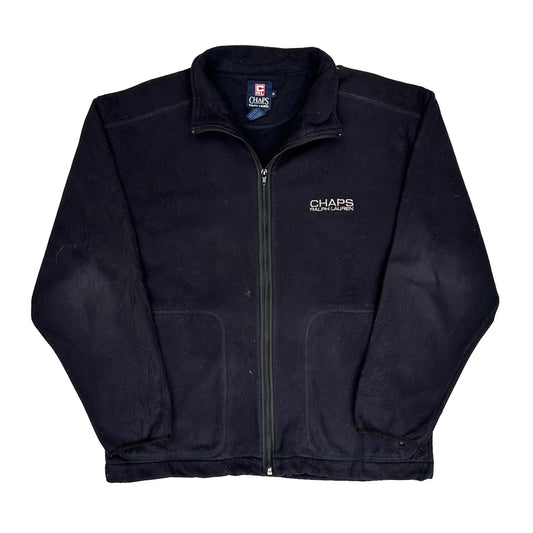 Chaps Ralph Lauren Fleece Jacket - Medium Navy Polyester