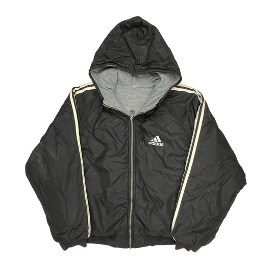 Adidas Windbreaker - Large Black Polyester