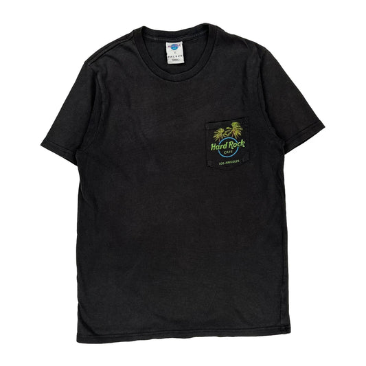 Los Angeles Hard Rock Cafe Graphic T-Shirt - Small Black Cotton