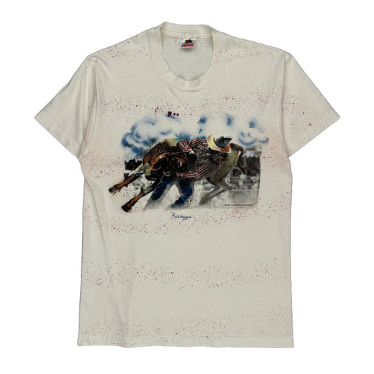 Rodeo Graphic Fruit Of The Loom Graphic T-Shirt - Large Multicoloured Cotton