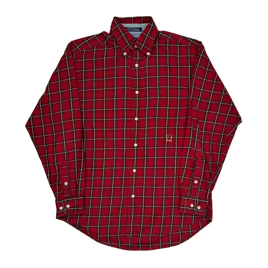 Vintage Tommy Hilfiger Checked Shirt - Small Red Cotton