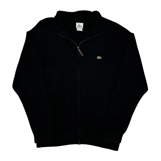 Lacoste Zip Up - XL Black Cotton