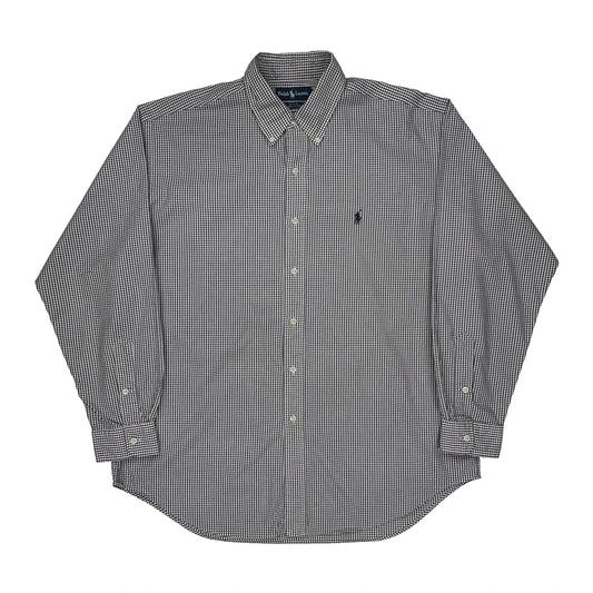 Blake Ralph Lauren Checked Shirt - Large Black & White Cotton