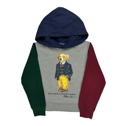 Age 5 Polo Bear Polo By Ralph Lauren Graphic Hoodie - Small Burgundy Cotton