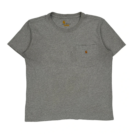 Carhartt T-Shirt - Large Grey Cotton
